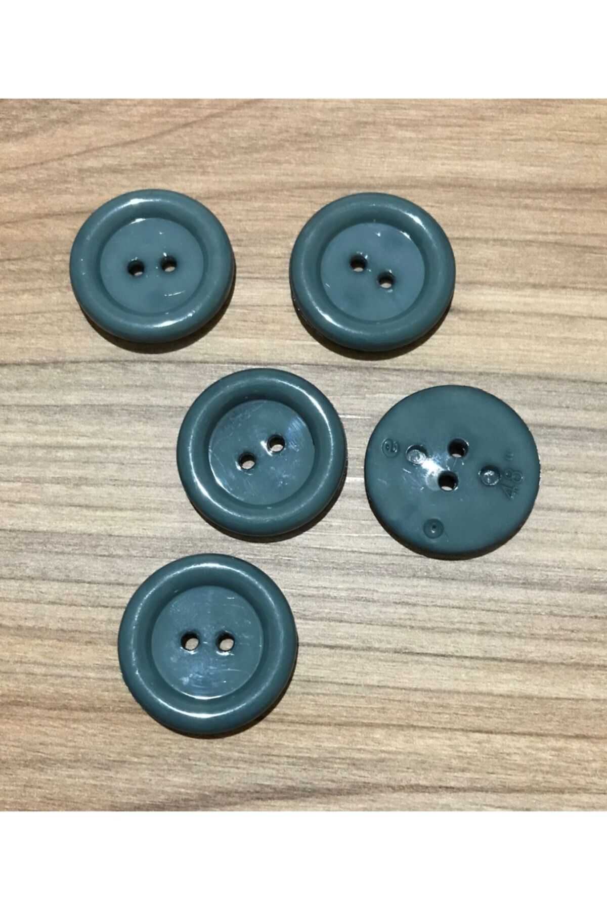 Plastik Kaban Düğmesi 3 Cm. 5'li Pkt. Renk: Petrol.