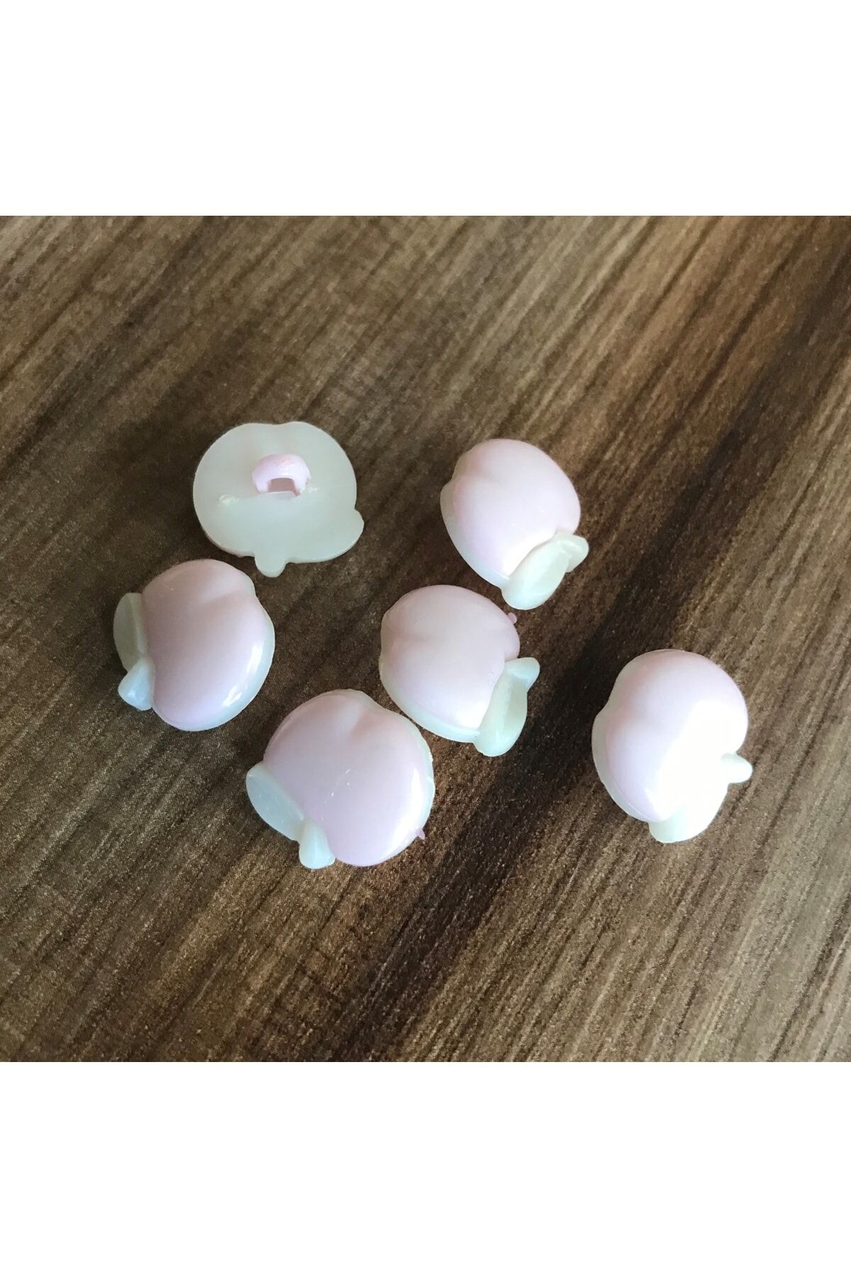 Elma Plastik Bebe Düğmesi 15mm 6'lı Paket.