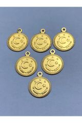 Ay Yıldız Ince Plastik El Işleme Pul 16mm. 15gr. 140-145 Adet. Gold.