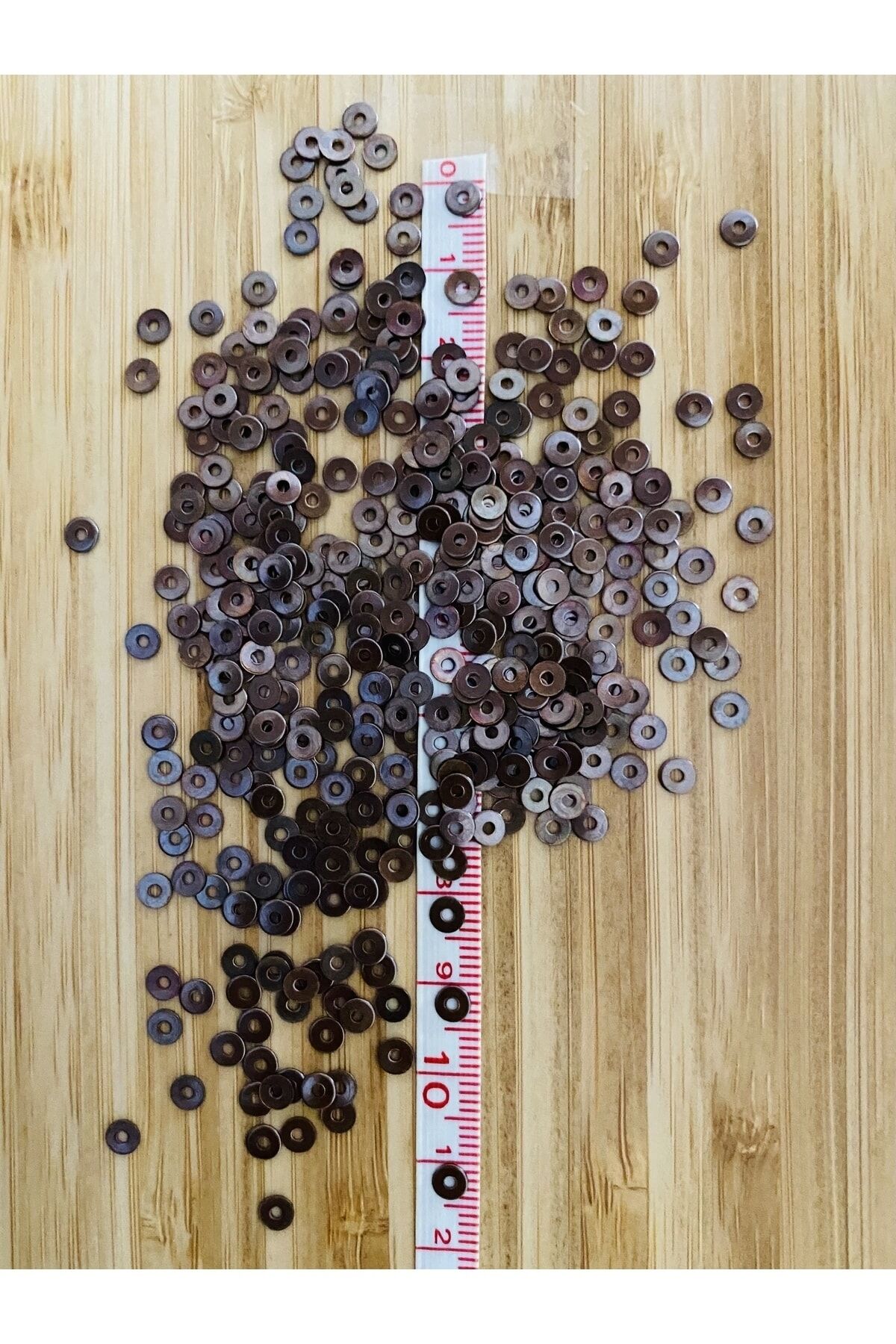 Eskitme Bakır Paslanmaz Tel Kırma El İşleme Pul. 4mm. 50gr.