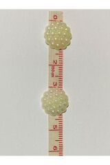 Tırtıklı Janjan Yapıştırma El Işleme Yarım Inci. Krem. 14mm. 25 Gram. Tahmini 80 Adet.