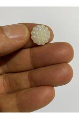 Tırtıklı Janjan Yapıştırma El Işleme Yarım Inci. Krem. 14mm. 25 Gram. Tahmini 80 Adet.