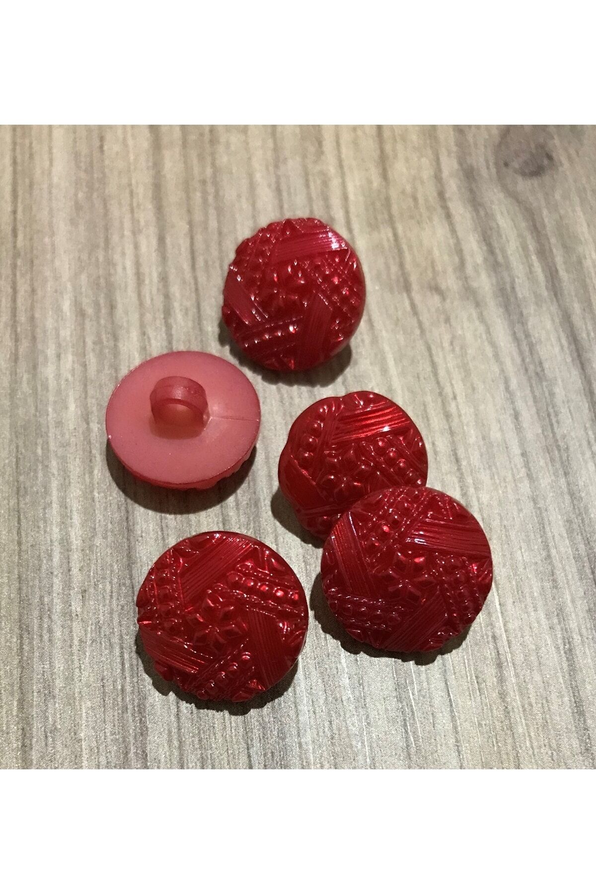 Tırtıklı Plastik Inci Düğme 19mm. 5'li Paket.