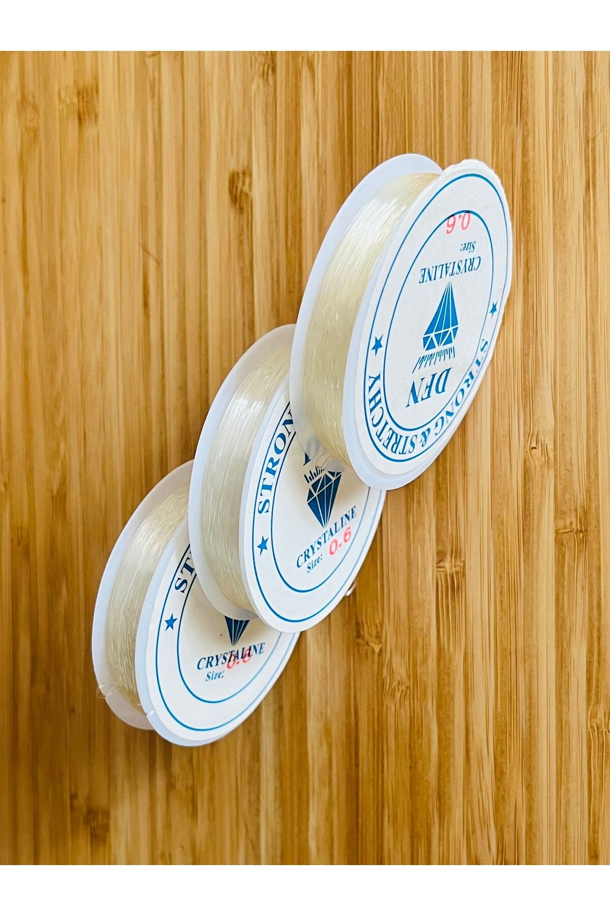 Esnek Şeffaf Takı Misina. No: 0.6  3 adet.