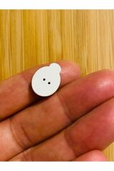 Küçük Delikli Uğur Böceği Şekilli Boyama Ahşap Düğme 13 mm.  6'lı Paket. Pembe.