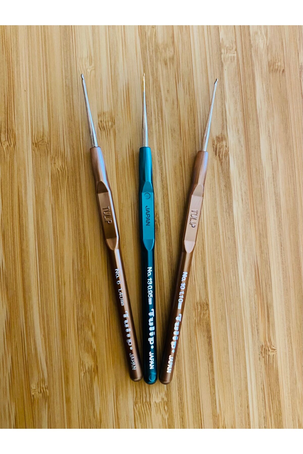 Plastik Saplı Oya Ve Dantel El Işi Örgü Tığ Seti. No: 6, 10 ,13. 3'lü Set.