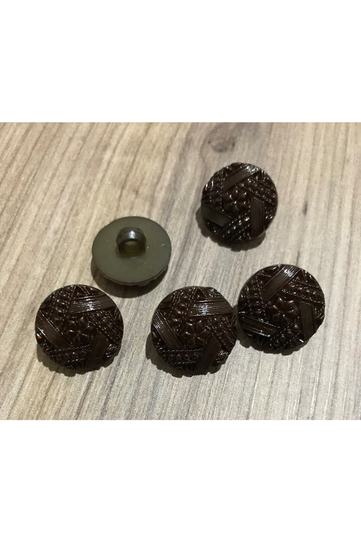 Tırtıklı Plastik Inci Düğme 19mm. 5'li Paket.