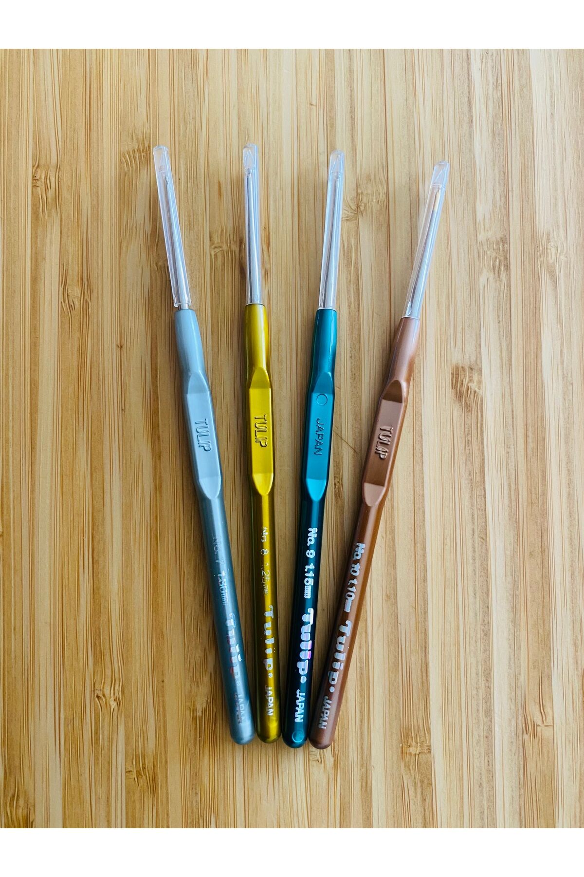 Plastik Saplı Oya Ve Dantel El Işi Örgü Tığ Seti. No: 7, 8, 9, 10. 4'lü Set.