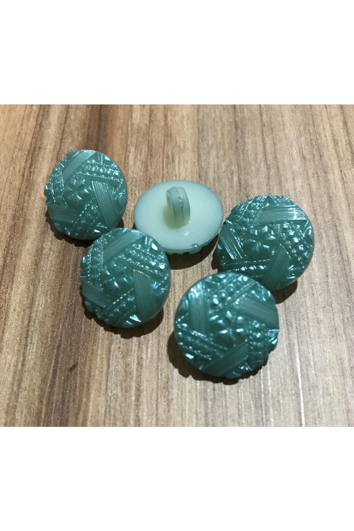 Tırtıklı Plastik Inci Düğme 19mm. 5'li Paket.