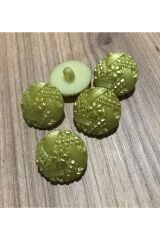 Tırtıklı Plastik Inci Düğme 22mm. 5'li Paket.