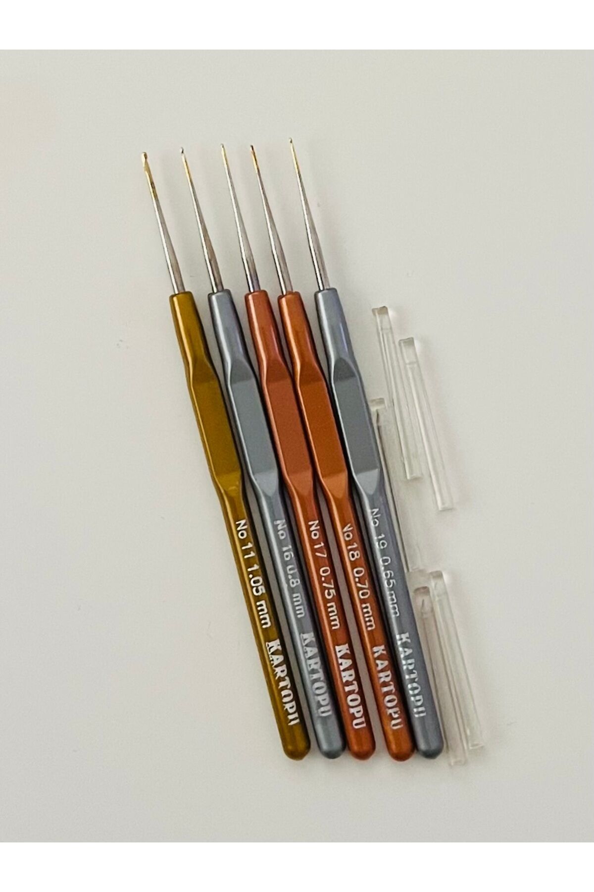 Plastik Saplı Oya Ve Dantel El Örgü Tığ No: 11, 16, 17, 18, 19 5'li Set.