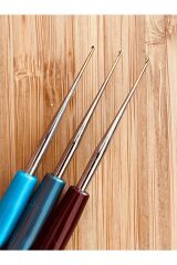 Plastik Saplı Oya Ve Dantel El Örgü Tığ No:20, 21, 22. 3'lü Set.