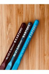 Plastik Saplı Oya Ve Dantel El Örgü Tığ No:20, 21, 22. 3'lü Set.