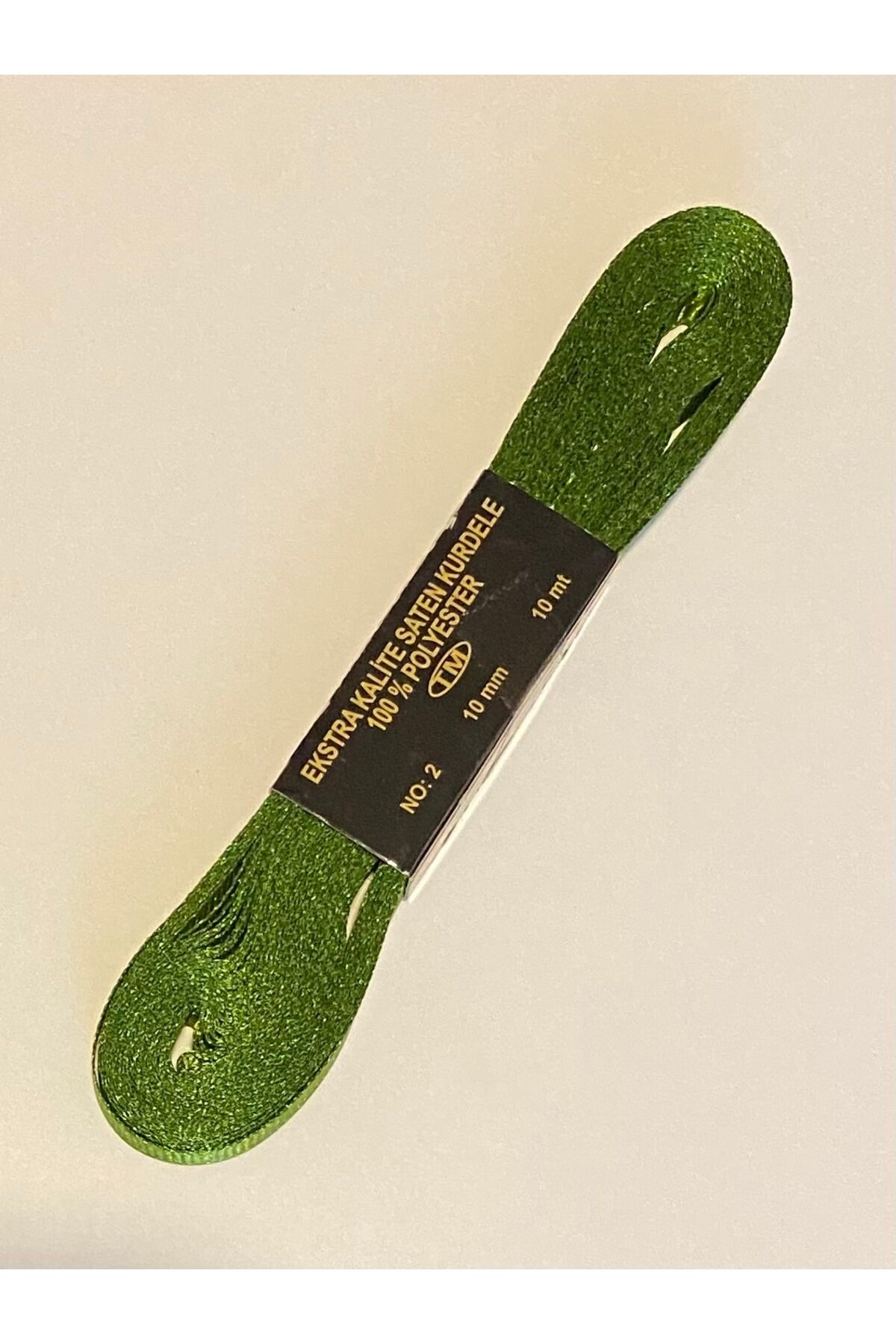 1cm. 10metre. Grogren Kurdele. Kına yeşili.