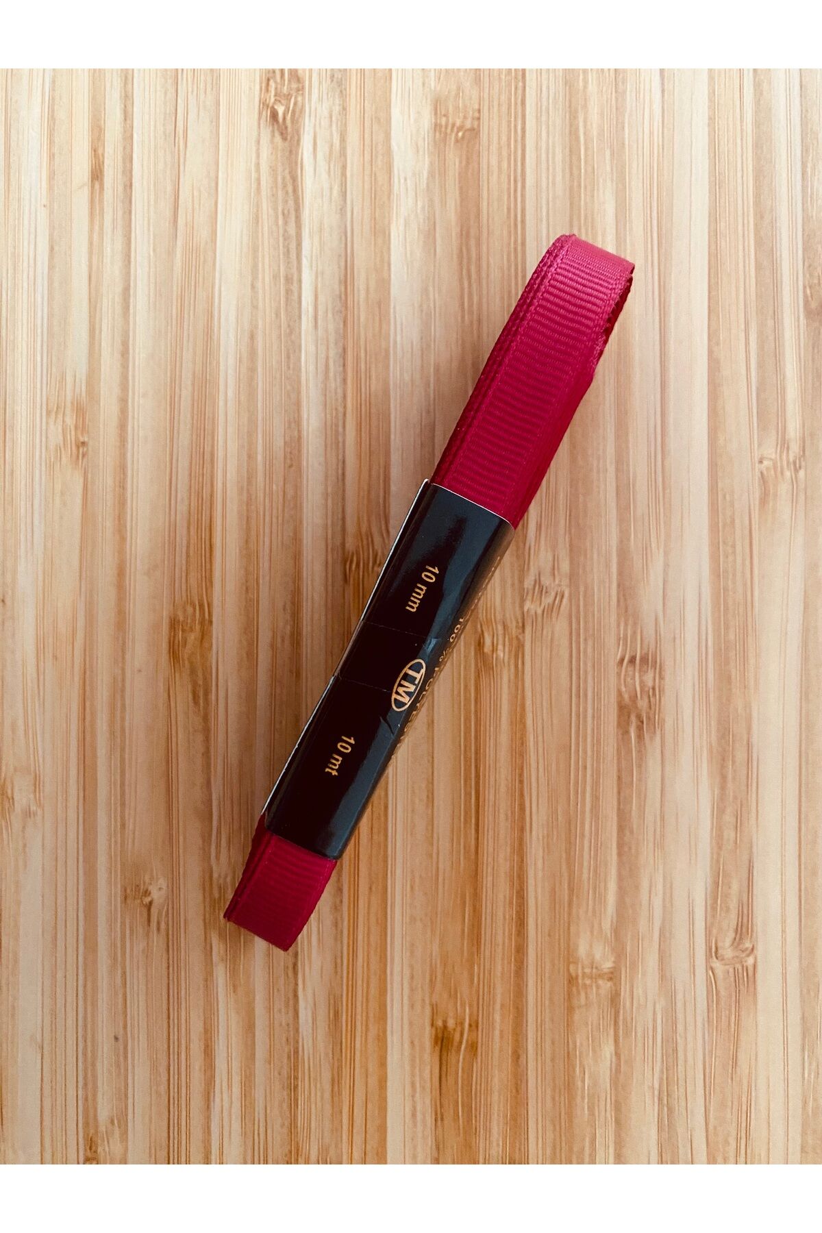 1cm. 10metre. Grogren Kurdele. Kızılcık Rengi.