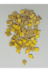 Oya, Abiye, Halhal, Bileklik, Kolye Vb. Pleksi Baklava Kare Plastik El Işleme Pul. 20gr. Gold.