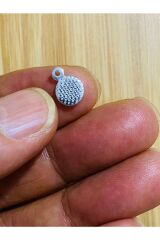 Oya, Abiye, Halhal, Bileklik, Kolye Vb. Pleksi Desenli Yuvarlak Plastik El Işleme Pul. 20gr. Gümüş.