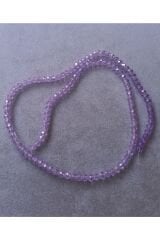 Lila Basık Kristal Boncuk 6mm 1dizi No.30