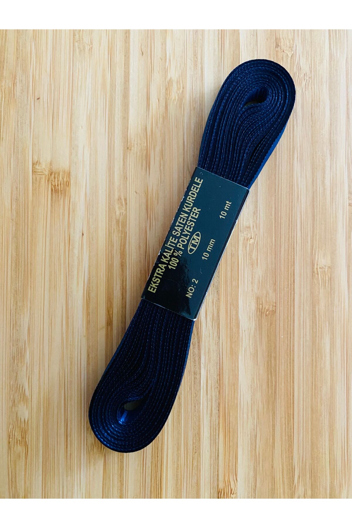 1cm. 10metre. Grogren Kurdele. Lacivert.