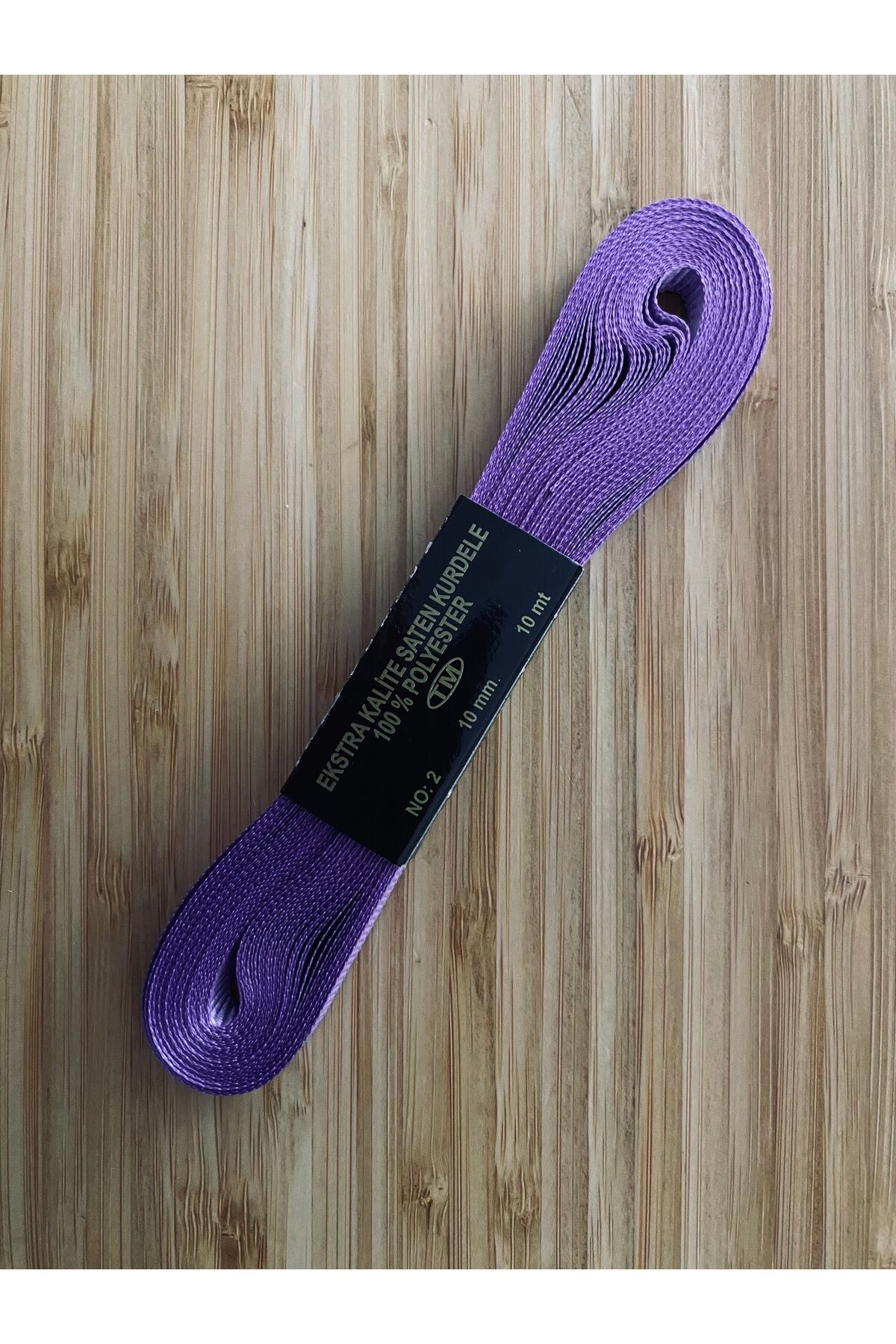 1cm. 10metre. Grogren Kurdele. Lila.