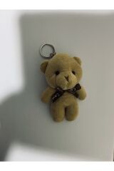 Love Fiyonklu Sevimli Ayıcık Anahtarlık. Bej. 12 cm.