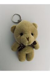 Love Fiyonklu Sevimli Ayıcık Anahtarlık. Bej. 12 cm.