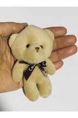 Love Fiyonklu Sevimli Ayıcık Anahtarlık. Bej. 12 cm.