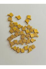 Oya, Abiye, Halhal, Bileklik, Kolye Vb. Pleksi Desenli Kare Plastik El Işleme Pul. 20gr. Gold.