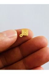 Oya, Abiye, Halhal, Bileklik, Kolye Vb. Pleksi Desenli Kare Plastik El Işleme Pul. 20gr. Gold.