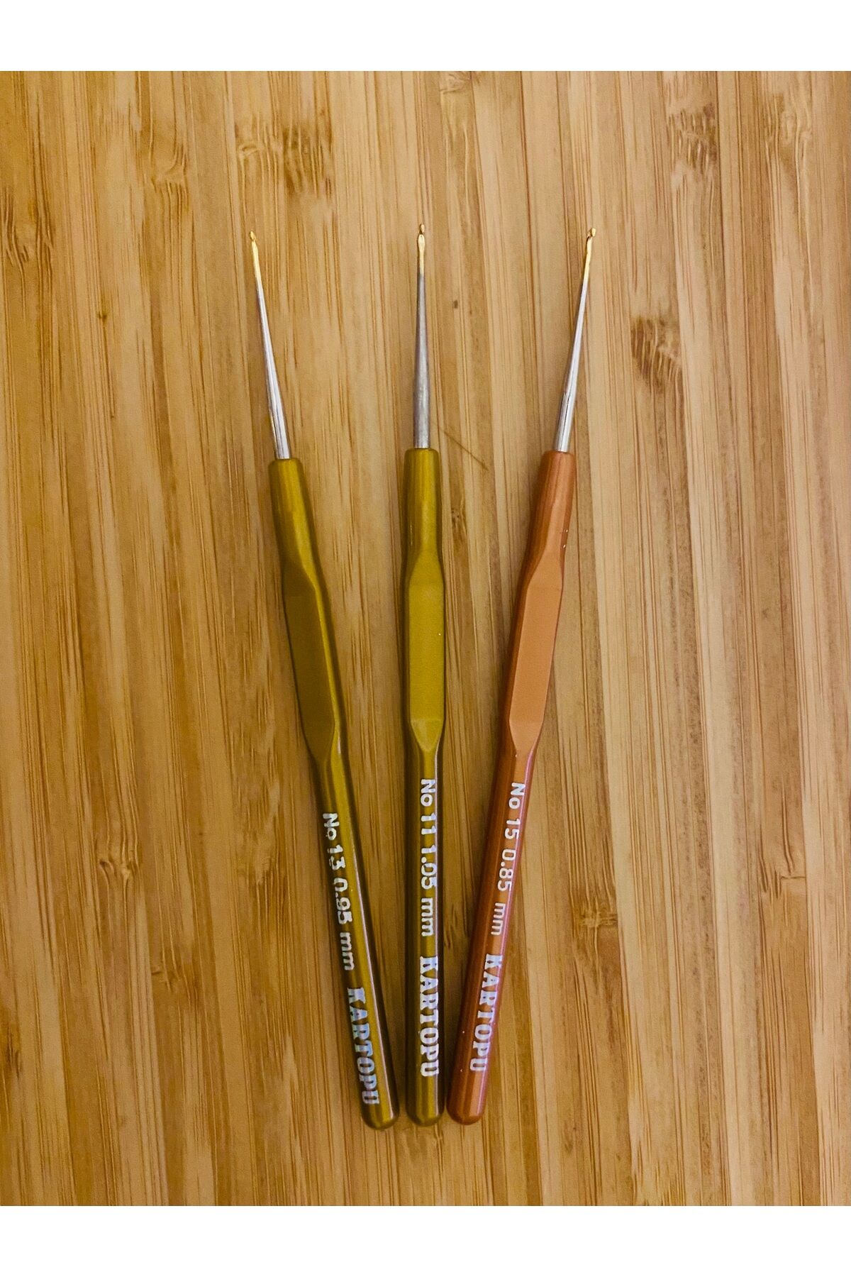 Plastik Saplı Oya, Dantel El Örgü ve El işleme Tığ Seti. 3'lü Set. No:11,-13,-15