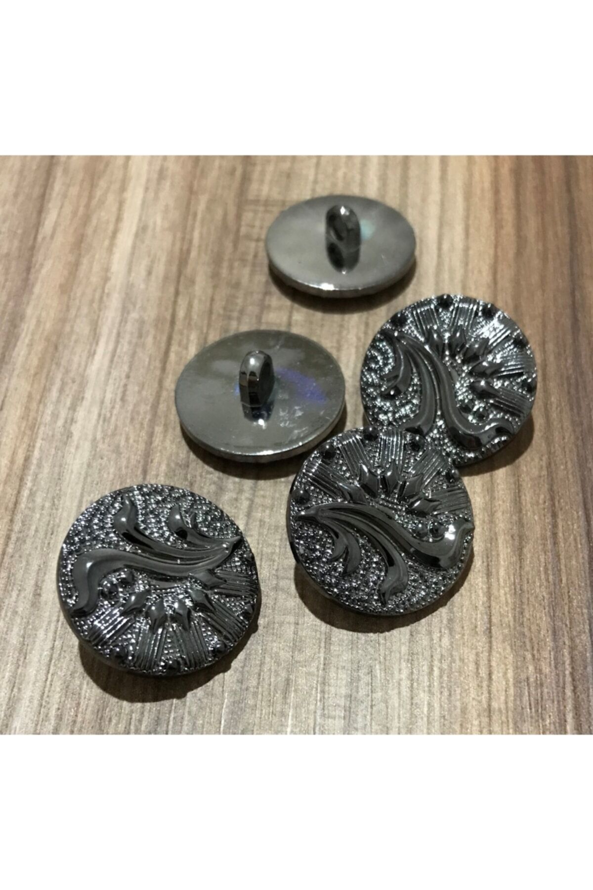 Fide Metalize Düğme 2.5cm. 5'li Paket.