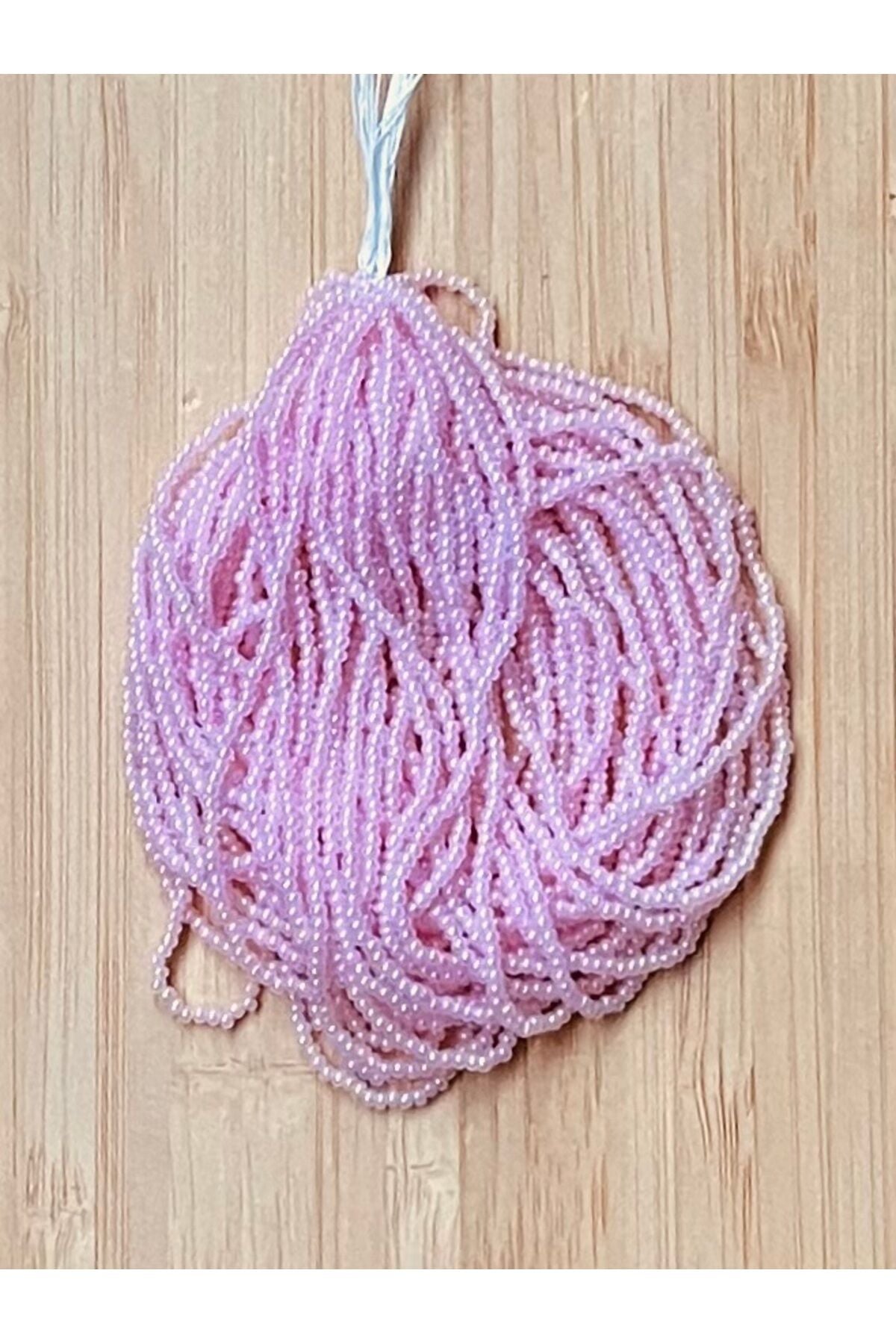 Açık Pembe. Kum Boncuk Çekoslovakya, Adana, Hapishane Işi, Iğne Oyası Ve Işleme Boncuğu 12dizi