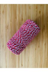 Marteniçka Şans ve Dilek Bileklik İpi. Renk: Kırmızı Beyaz. Takı Yapımı İpi 10 metre.