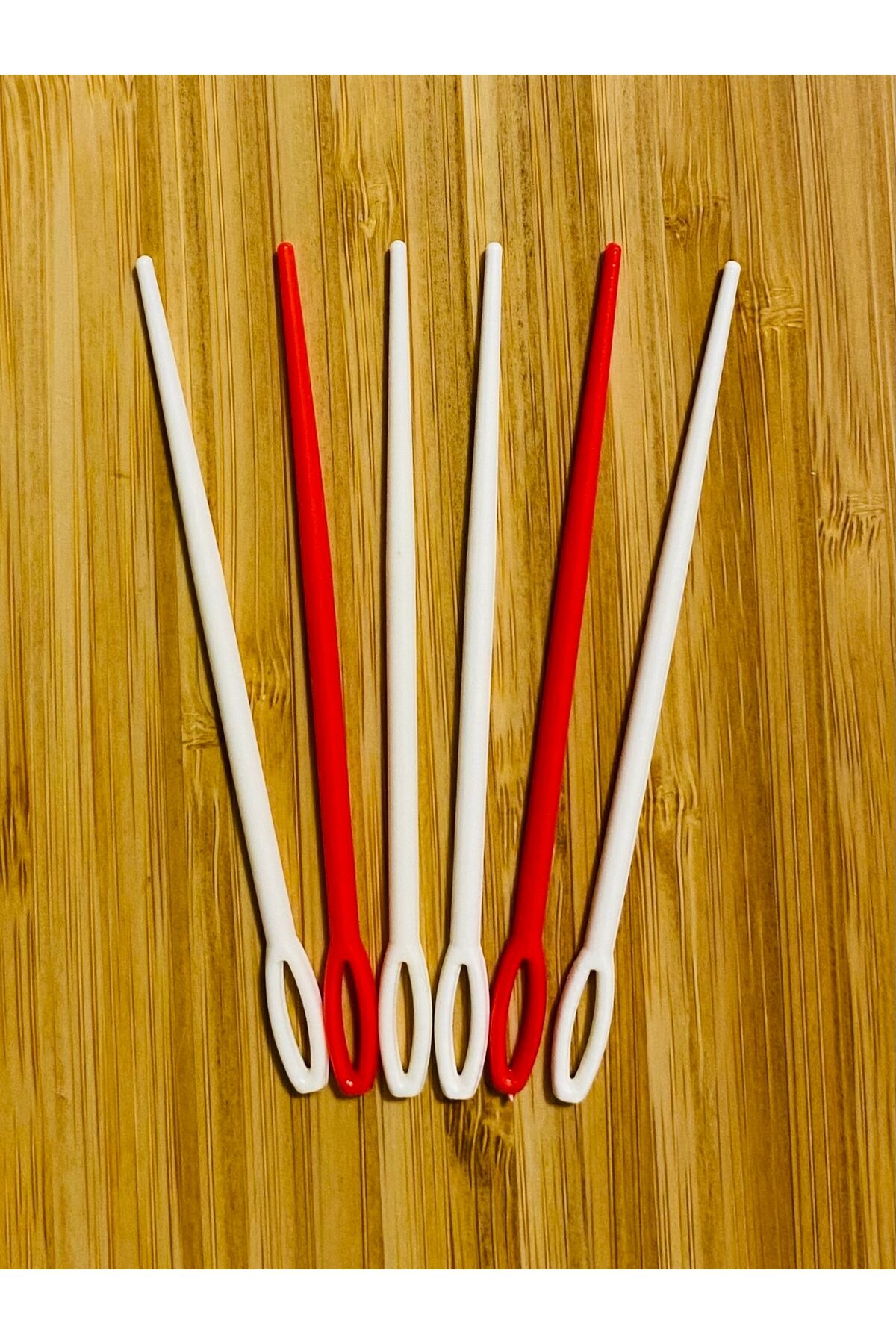 Plastik Yün Örgü Dikiş İğnesi 9cm. 6’lı Paket. Renkli. Varyant:2.