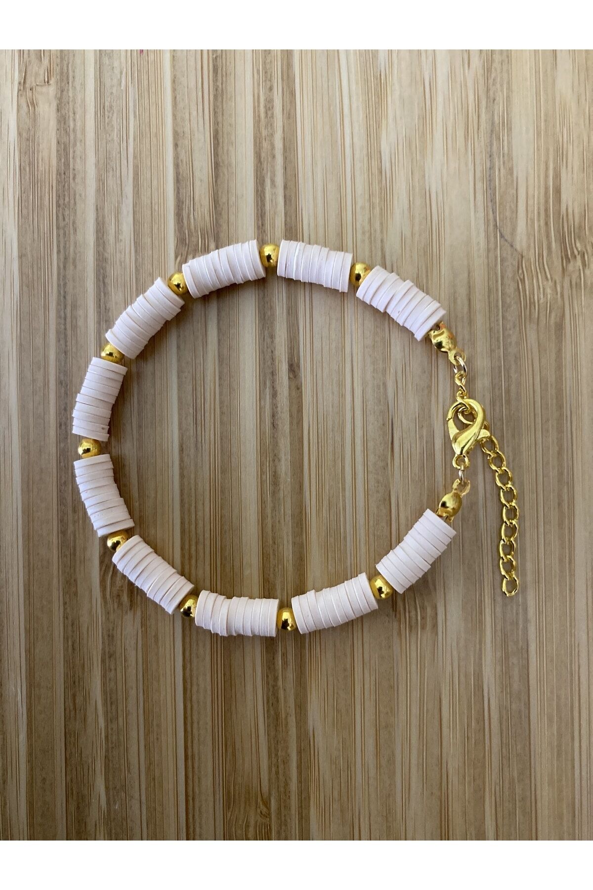 Fimo Bilekli Sarı Ara 4 No Boncuklu. Yavru Ağzı.