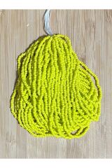 Mat Sarı 12dizi. Çekoslovakya, Adana, Hapishane Işi, Iğne Oyası Kum Boncuğu.