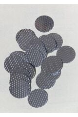 Pleksi Desenli Kalın Plastik Pul 3.2cm. 25gr. 20 Adet. Gümüş.