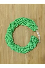 Mat Su Yeşili. Kum Boncuk Çekoslovakya, Adana, Hapishane Işi, Iğne Oyası Ve Işleme Boncuğu 12dizi.