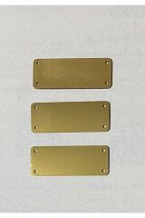 Pleksi Dikdörtgen Kalın Plastik Plaka. 1.5cmx3.7cm. 20 Adet. Sarı