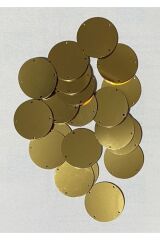 Pleksi Kalın Plastik Pul 3.2cm. 25gr. 20 Adet. Sarı.