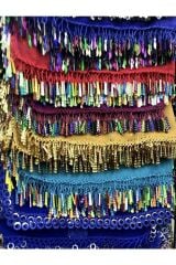 Pleksi Renkli Tırtıl Oya, Halay Mendili Ve Abiye Süsleme Janjan El Işleme Pul 18mm. 20gr.