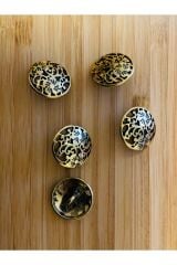 Metal Alttan Dikmeli Kaban, Palto, Hırka, Yelek Ve Minder Düğmesi. 1,8cm 5 Adet. Renk: Eskitme Sarı