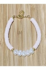 Fimo Bileklik Kalp Incili. Somon.